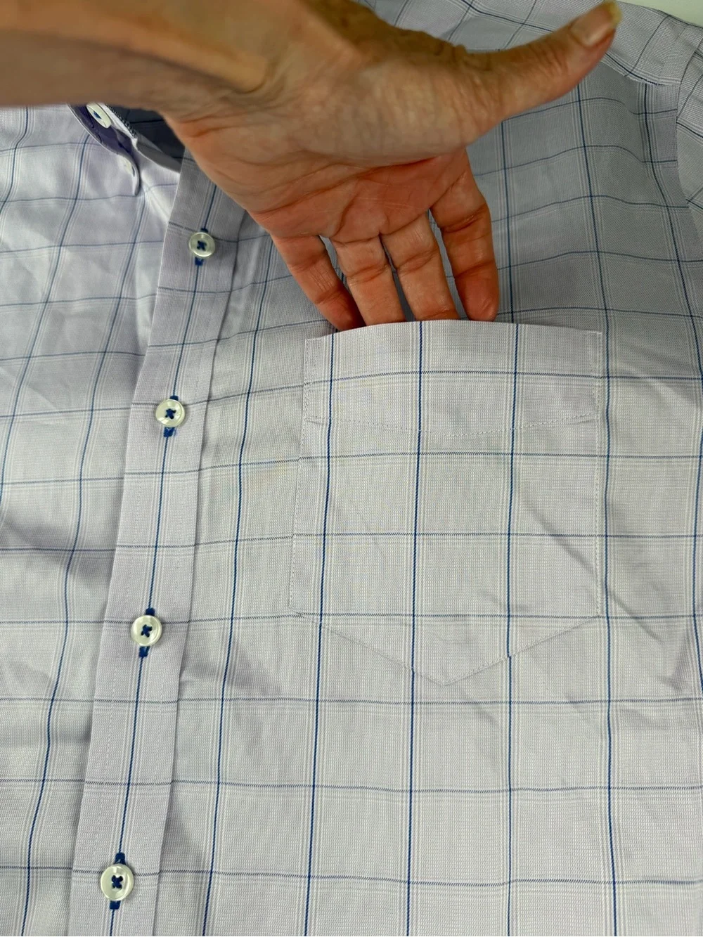 Light Purple Windowpane Dress Shirt —non iron slim fit